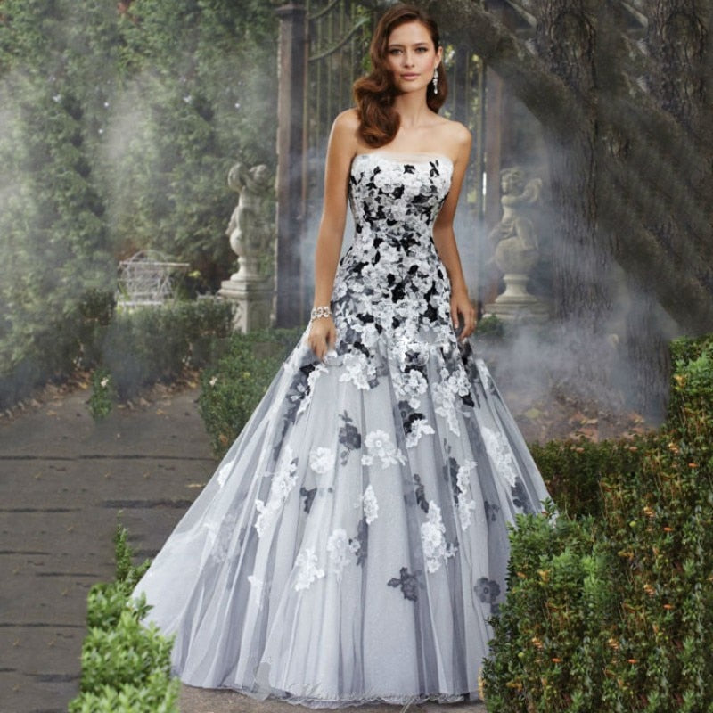 black and white wedding dresses for sale