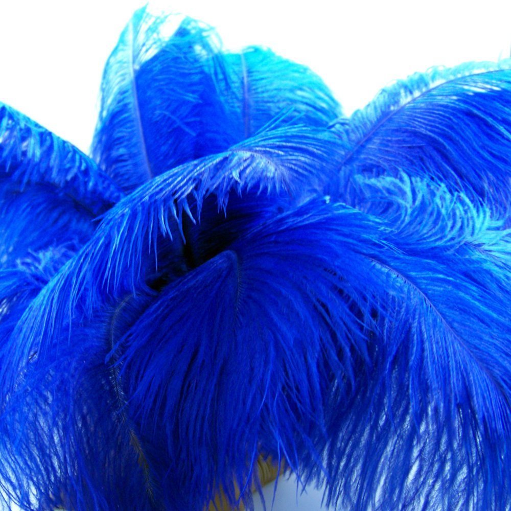 DIY446 Royal Blue Ostrich Feathers For Wedding Decorations ...