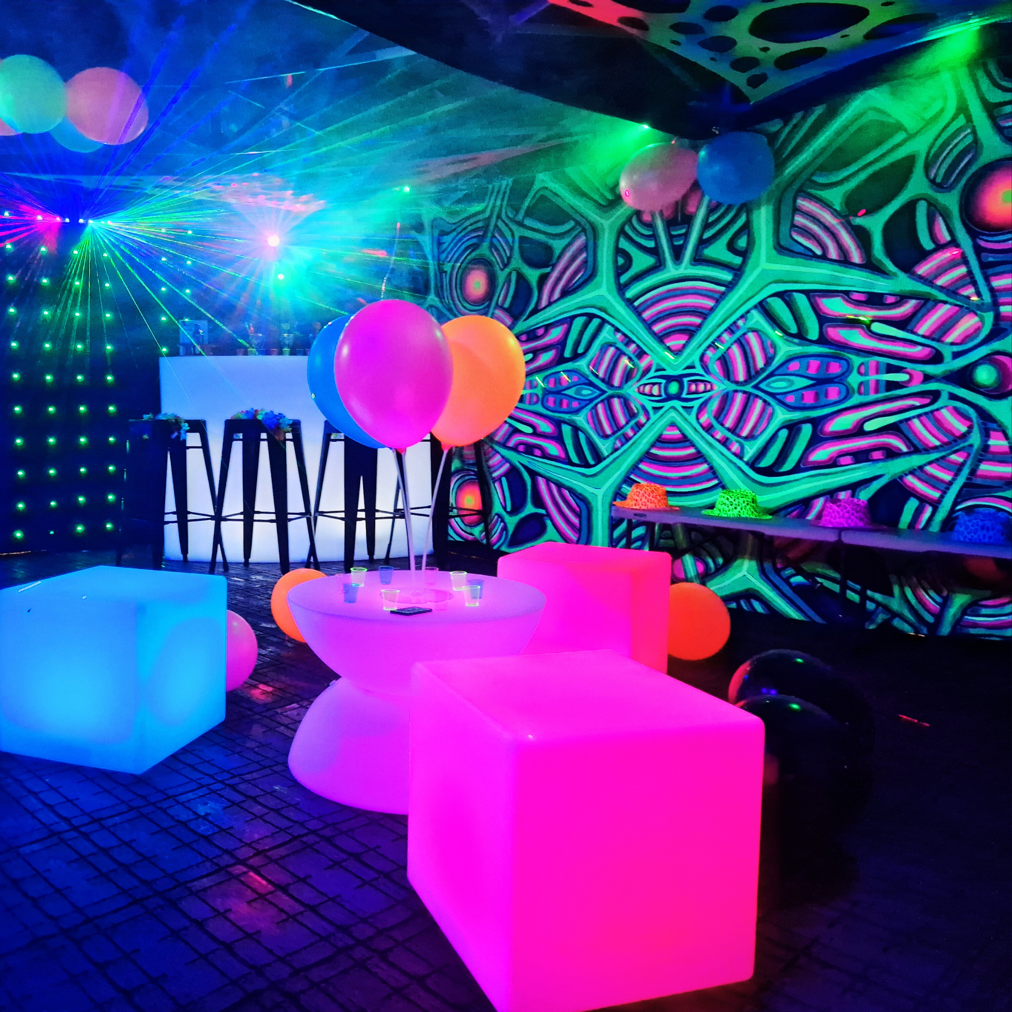 uv psychedelic rave party tent hire west midlands