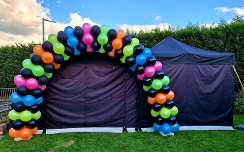 Uv Neon Glow in the dark balloon arch Telford