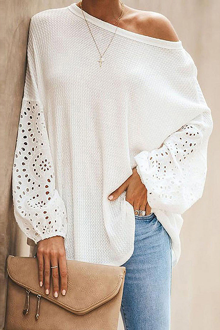 Loose Round Neck Long Sleeve Top