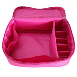 Pink travel makeup bag vanity case