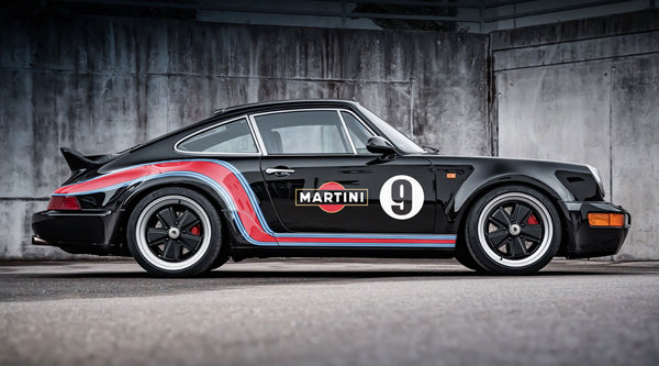 Curved Martini Side Stripes for Porsche 964 Visualization