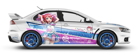 Aqours ITASHA - Ruby - on Mitsubishi Lancer (4 Doors) 