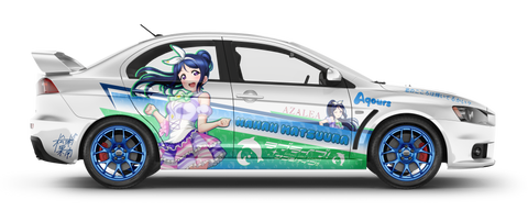 Aqours ITASHA - Kanan - on Mitsubishi Lancer (4 Doors) 