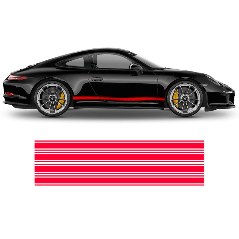 Asymmetrical Racing Stripes set, Carerra | autodesign.shop
