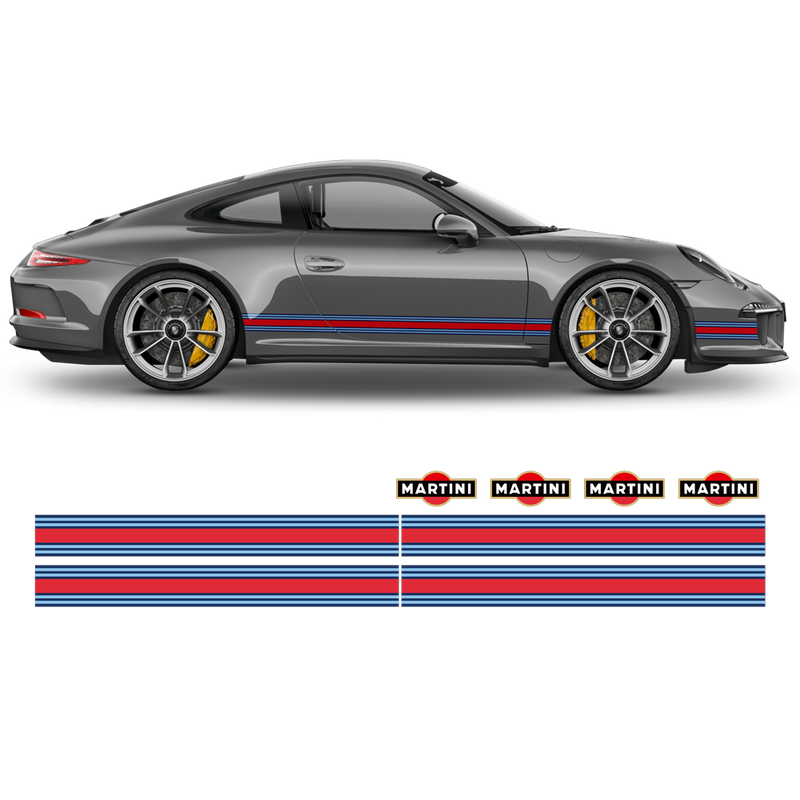 Martini Racing stripes, for Carrera 1999 - 2021 | autodesign.shop