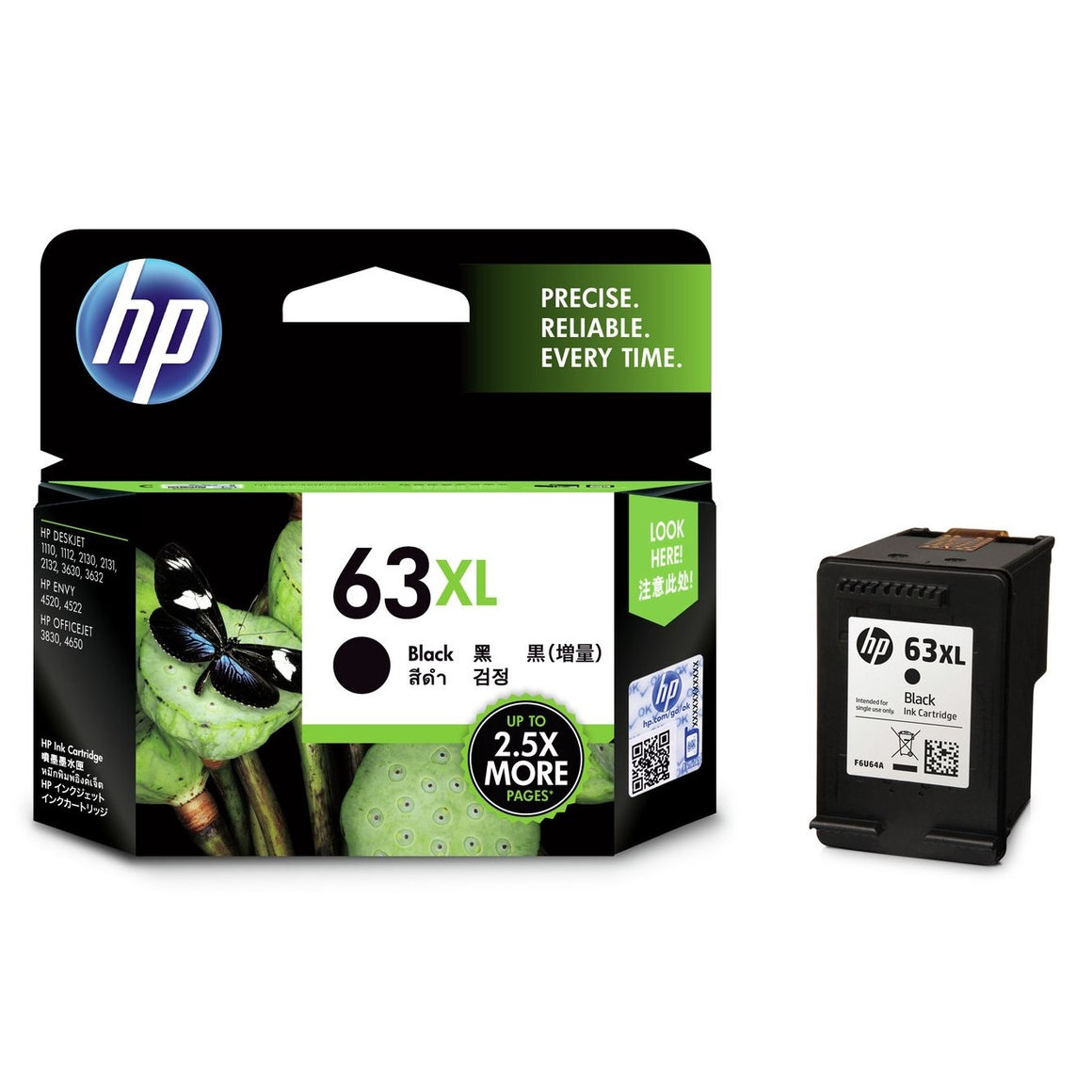 Hp 63xl Ink Cartridge Black High Yield On Sale Now Color Station Website 3727