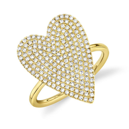 Amor 0.26 Ct Diamond Pave Heart Ring - Small – Shy Creation