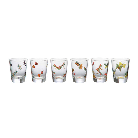 Fly Fusion Collection Set 6 Cocktail Glasses Painted – thegreatputonmv