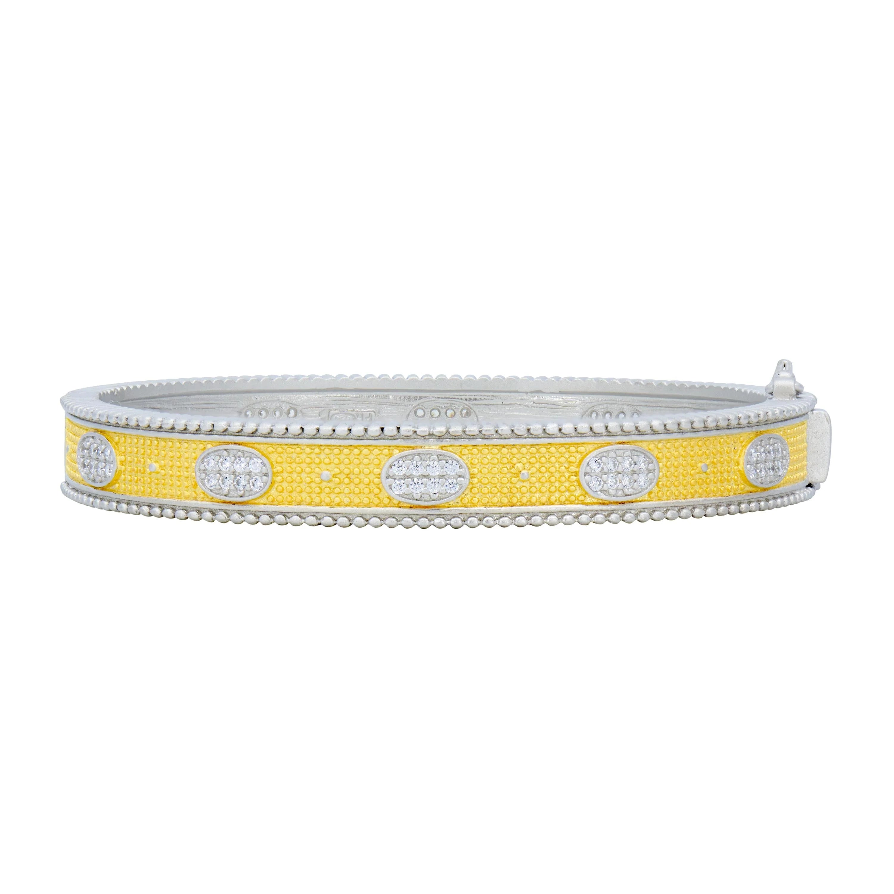 FR SIGNATURE REIMAGINED Stack This! Oval Eternity Hinged Bangle