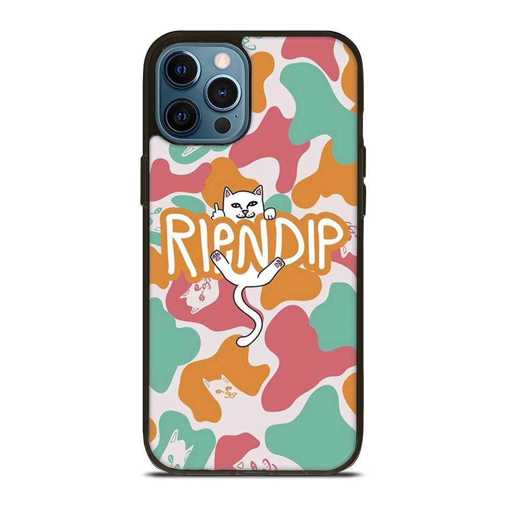 Ripndip Bape Camo Orange Iphone 12 Pro Max Case Cover Apple Plastic Rubber Phone Case