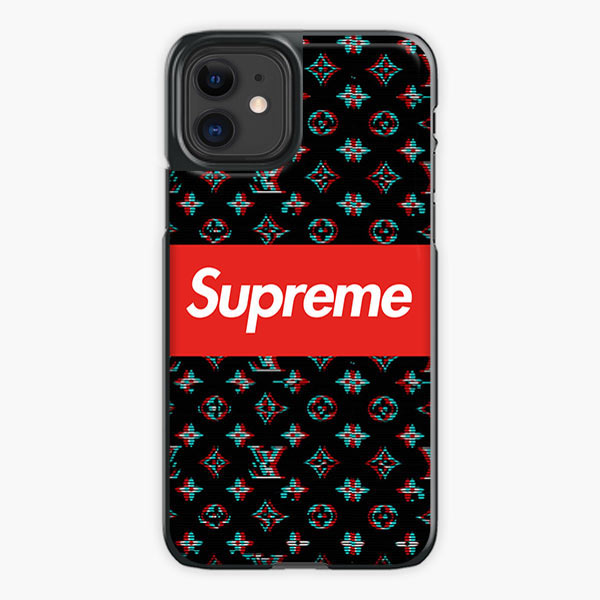 Supreme X Louis Vuitton Black Pattern iPhone 11 Pro Max Case