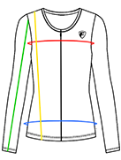 FDX Sports Size Chart for women’s long Sleeve cycling jersey