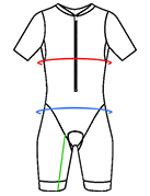FDX Sports Size Chart for Men’s triathlon skin suits