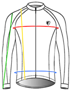 FDX Sports Size Chart for Men’s LONG Short Sleeve Tops