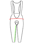 FDX Sports Size Chart for Men’s 3D gel padded cycling 3/4 bib tights