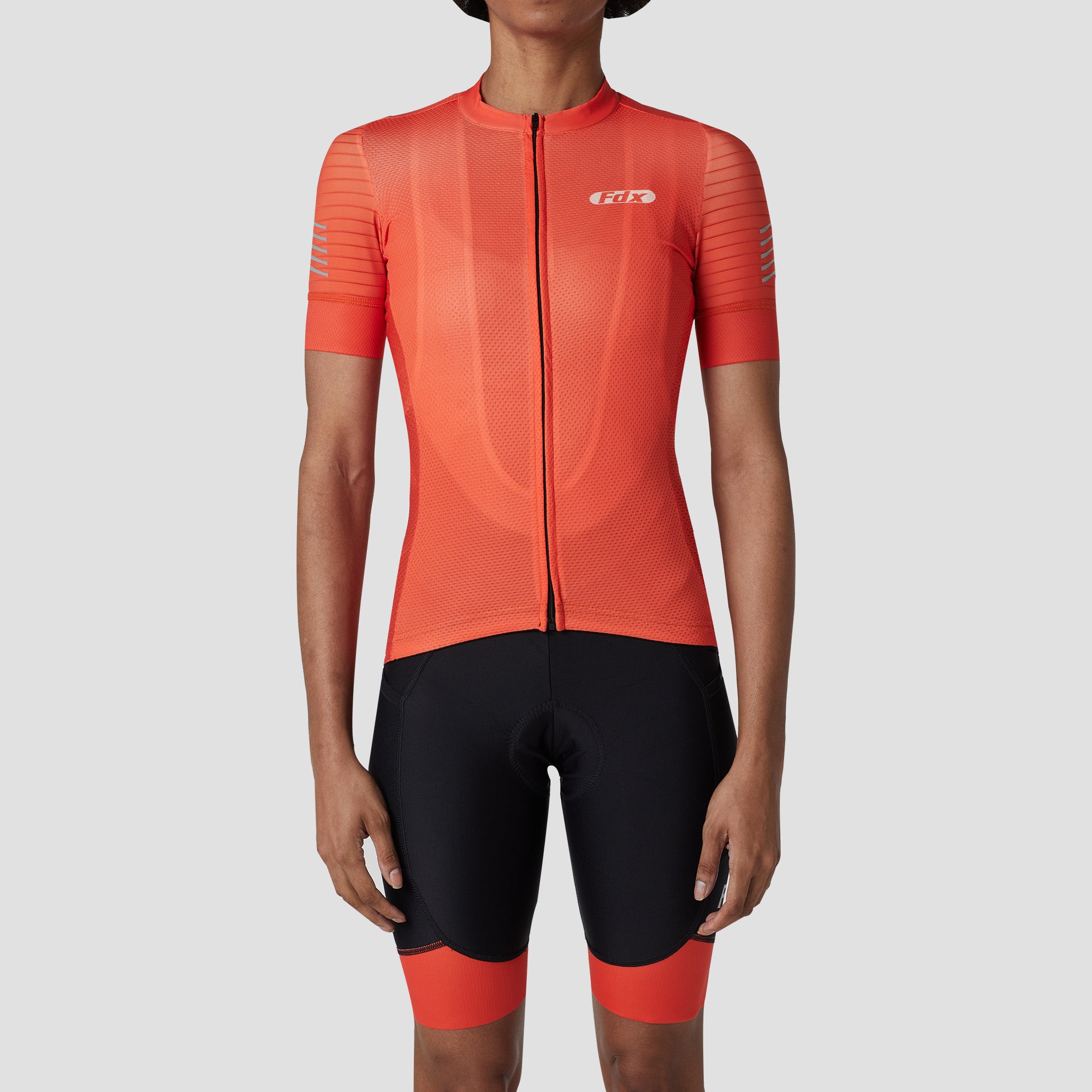 womens orange cycling jersey