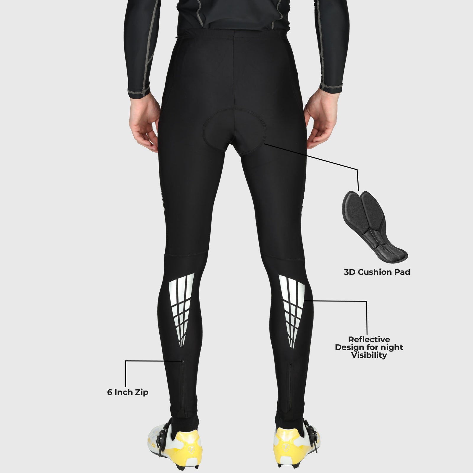 mens gel padded cycling leggings