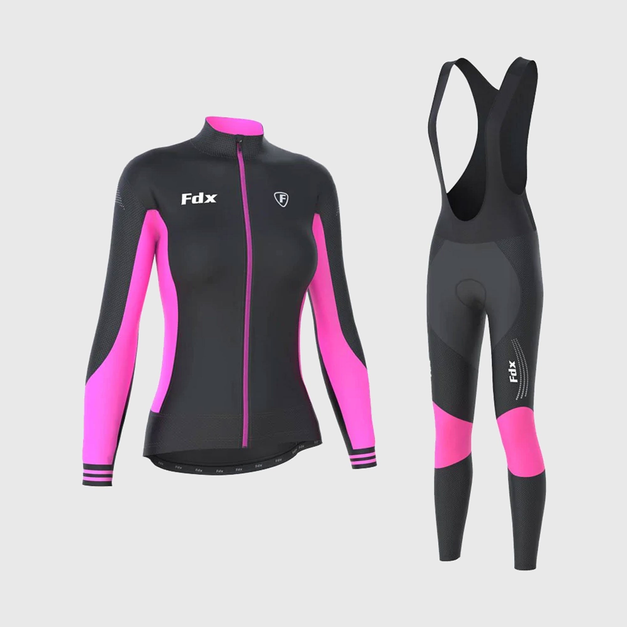 Fdx Monarch Set Women's Long Sleeve Cycling Top & Leggings Purple