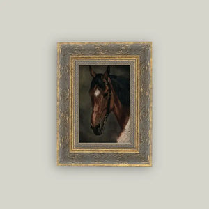 Horse Portrait Framed Antique Art - Chic Artique