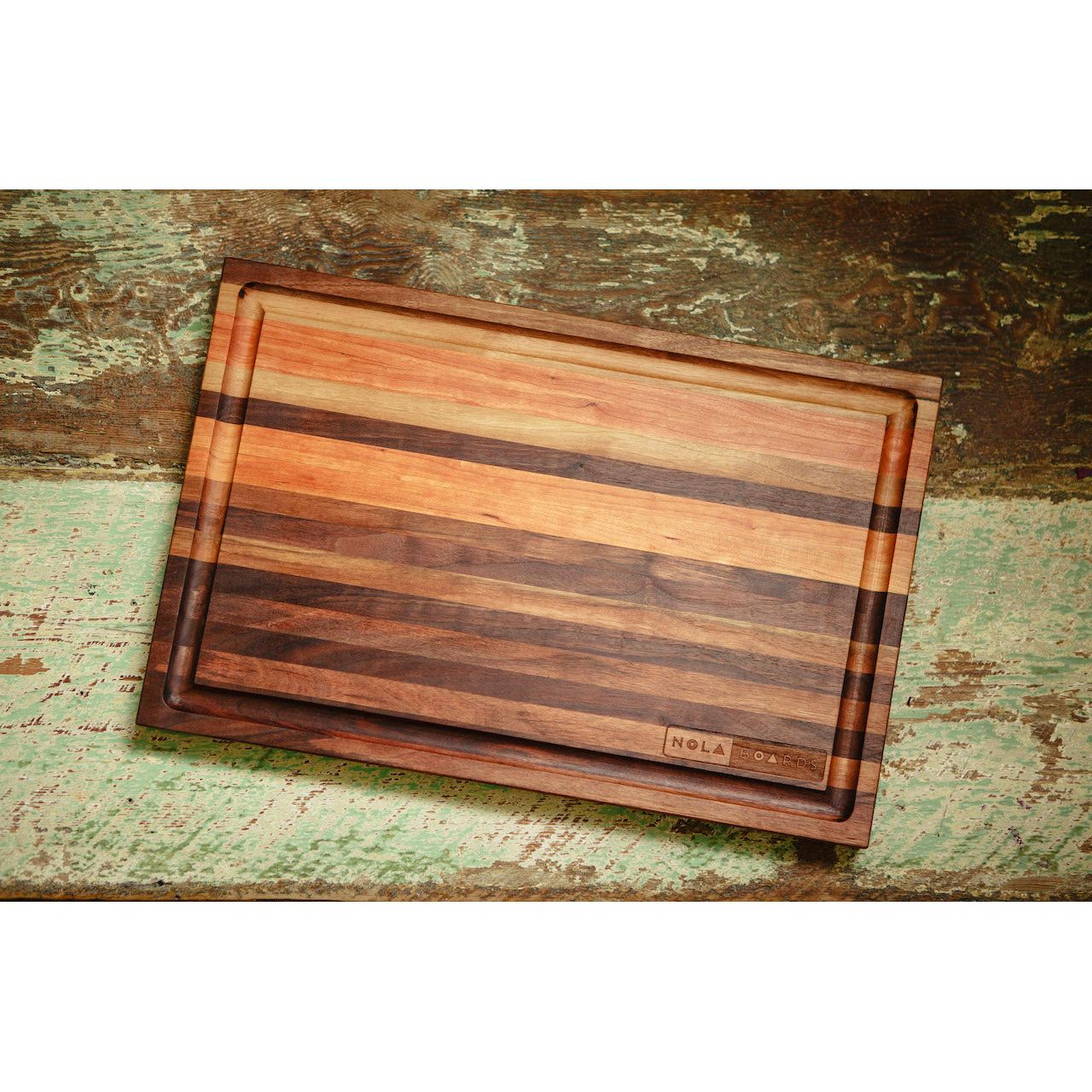 Chocolate Cutting Board, Rough Dark Timber Texture Image Rustic