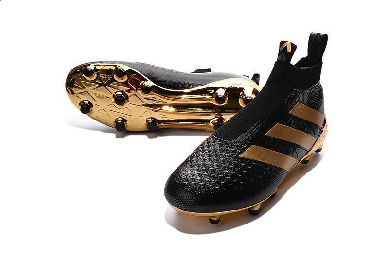 Adidas ACE FG/AG Soccer Cleats Black Gold – kicksnatics