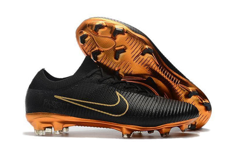 Nike Mercurial Vapor Flyknit Ultra Soccer Black Golden kicksnatics