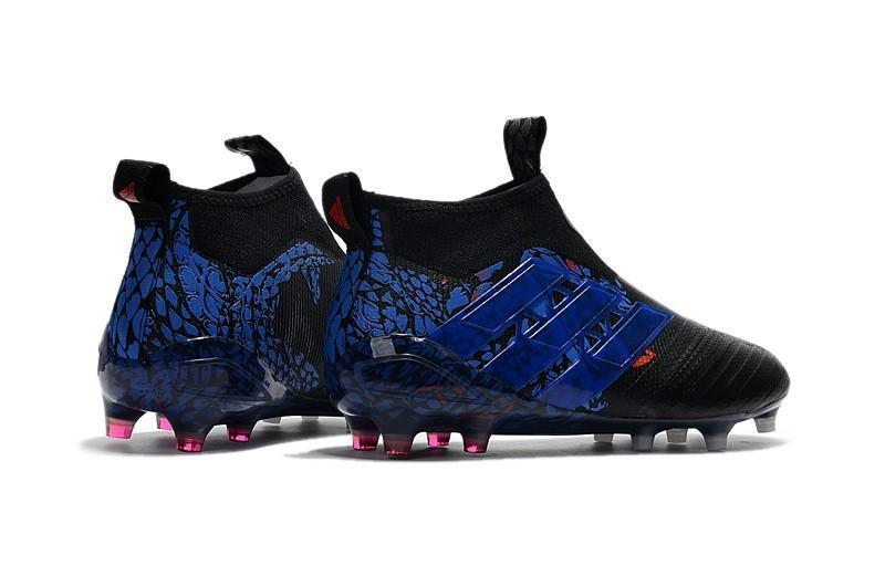 Adidas ACE 17+ Purecontrol FG Dragon Soccer Cleats Core Black Blue kicksnatics