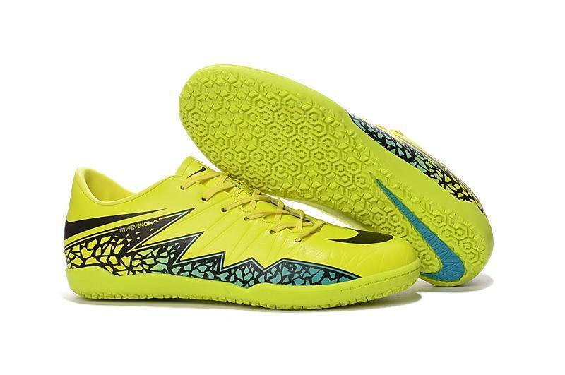 Nike Hypervenom Phelon II IC Soccer Shoes Volt Black Turquoise – kicksnatics
