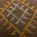 Brown Cactus silk Sabra Pillow Cover - Moroccan Furniture