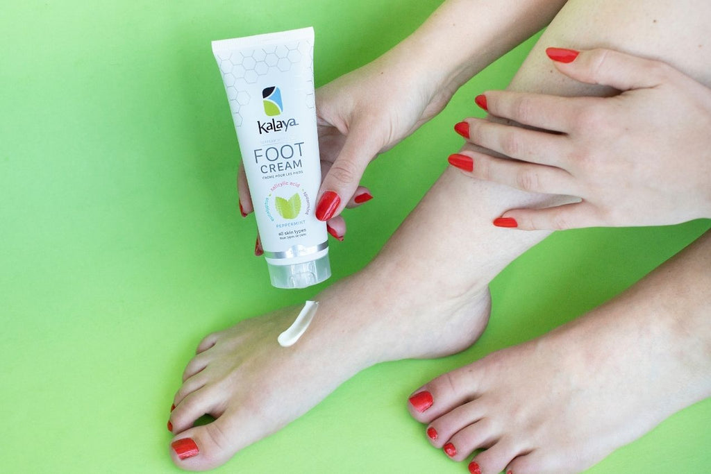 Kalaya Foot Cream to naturally exfoliate and soften feet