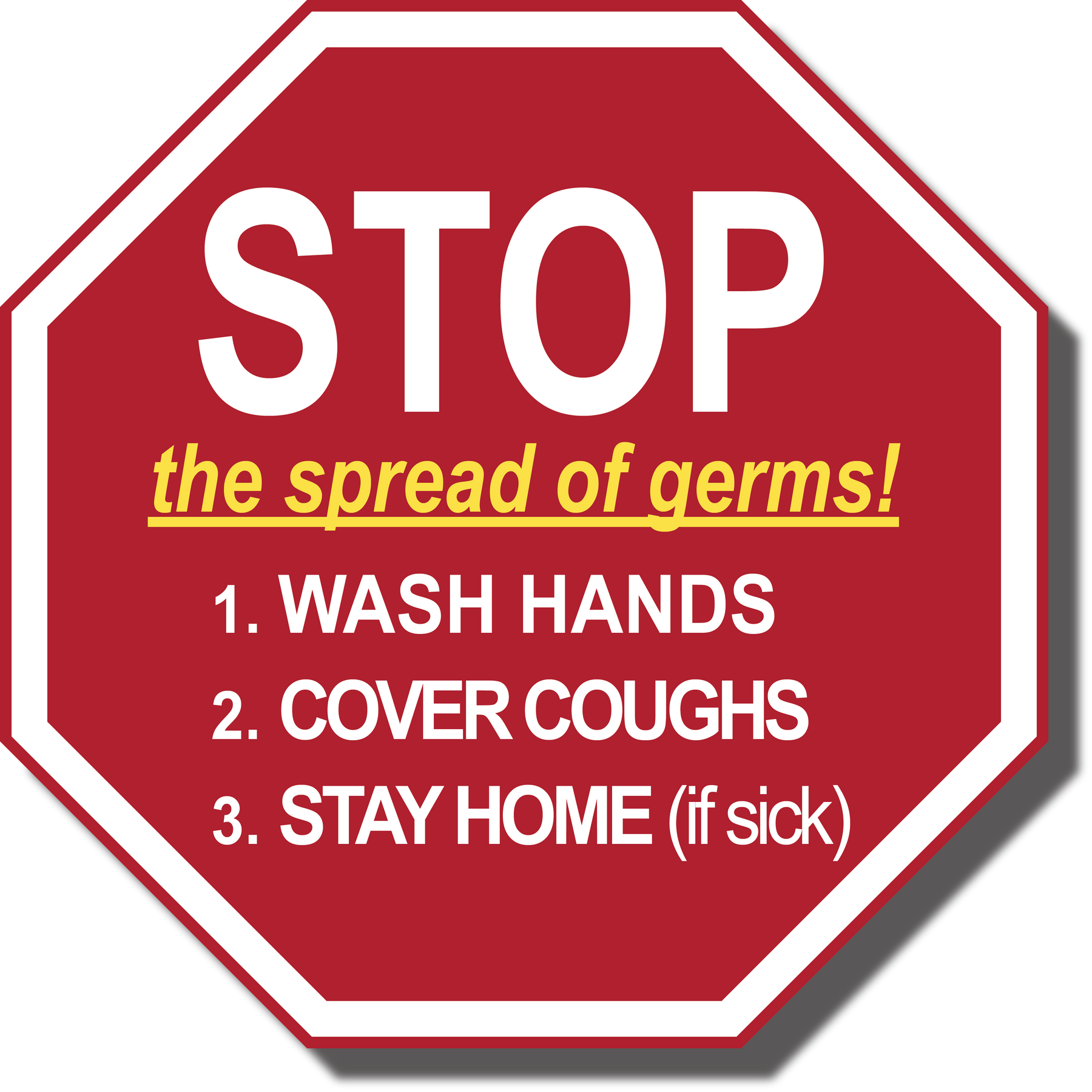 Stop The Spread Of Germs Floor Sign – Pristine Products