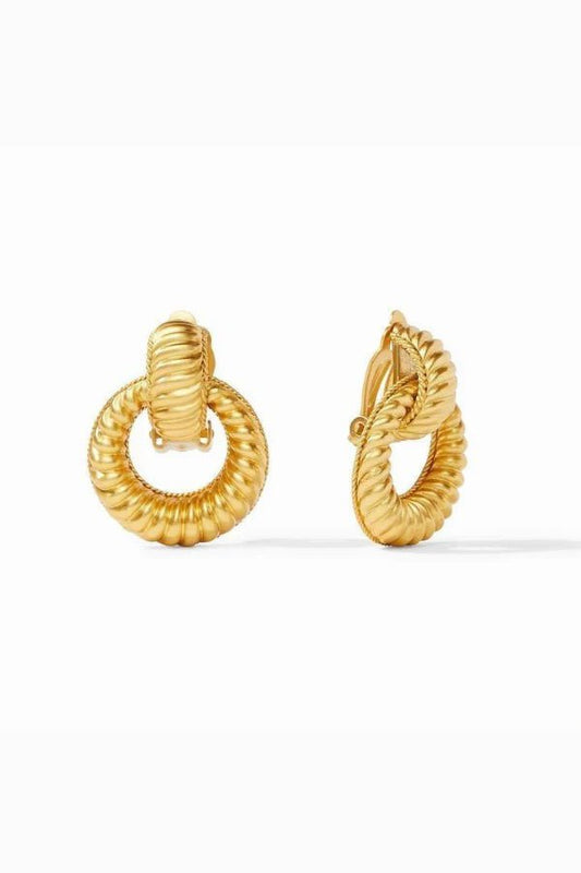 Palermo Gold Doorknocker Earring