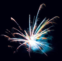 military drone captures fireworks display