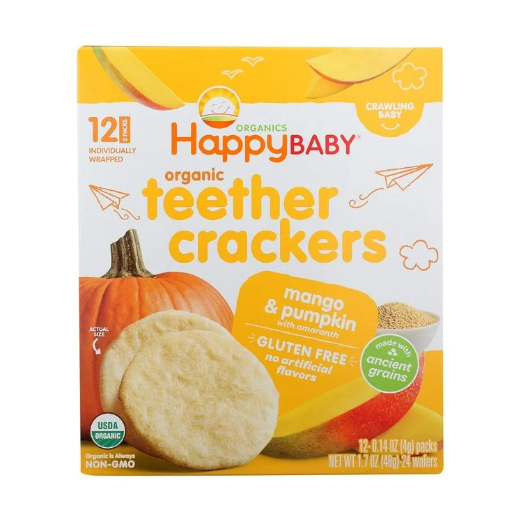 Happy Baby - Baby Teether Crackers - 1.7oz - 6ct Case