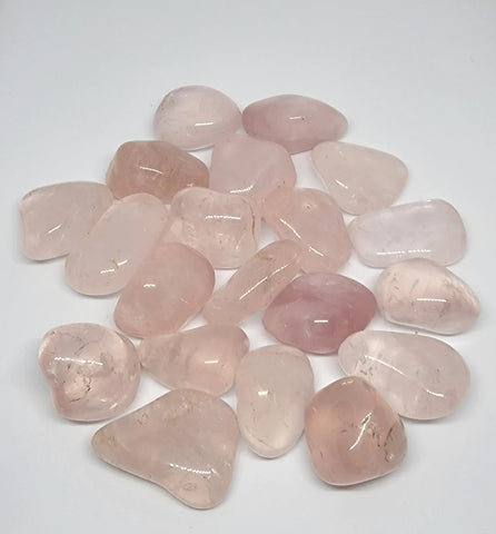 Rose quartz crystal sold at Mind Soul Sync crystal shop.