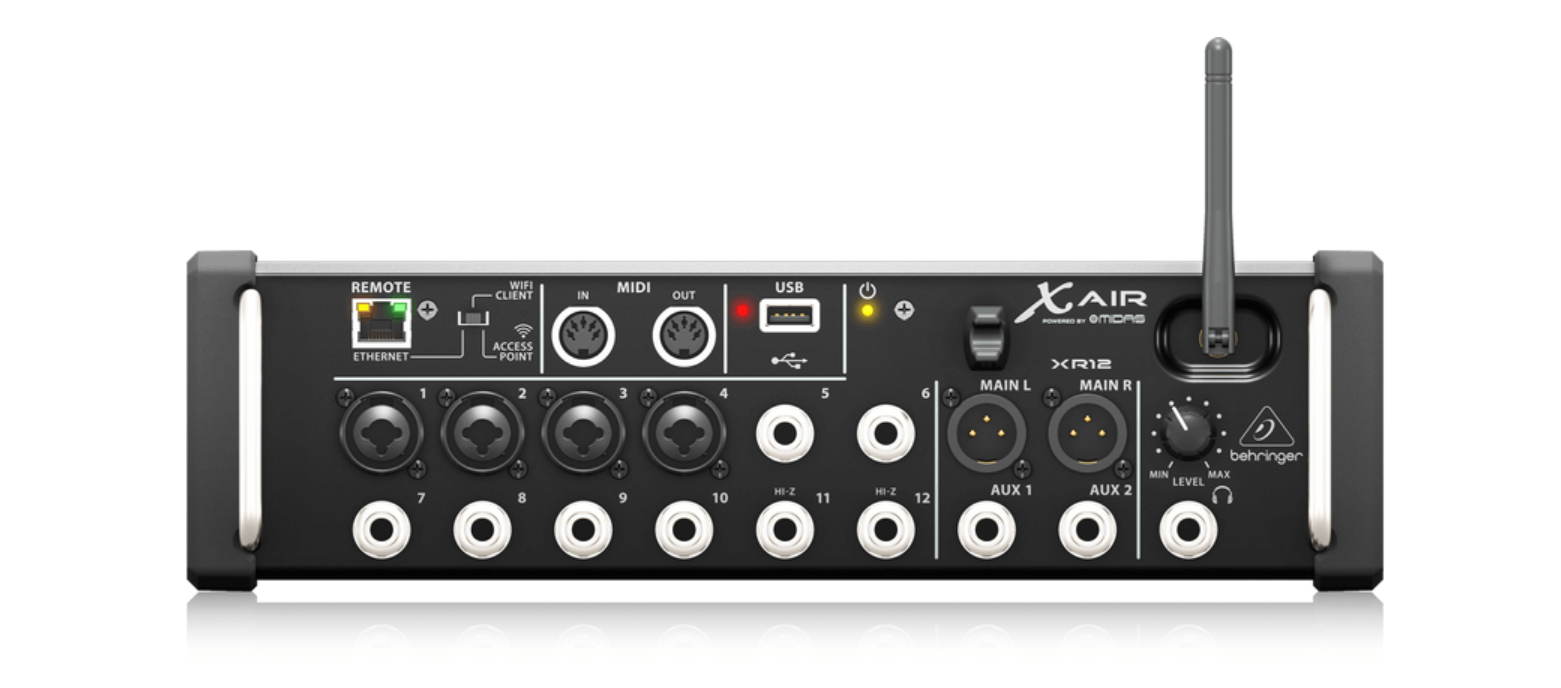 Behringer X Air XR12 12-Input Digital Mixer for iPad/Android Tablets with Wi-Fi and USB Recorder