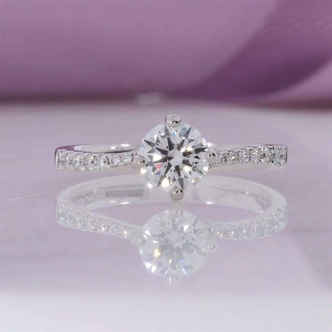 ELLA Compass Setting Solitaire Engagement Ring
