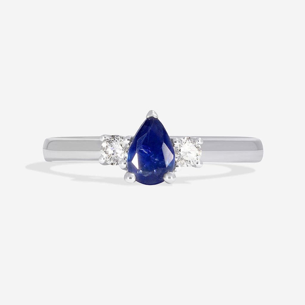 Tiffany Soleste ring in platinum with a .45-carat sapphire and diamonds. |  Tiffany & Co.