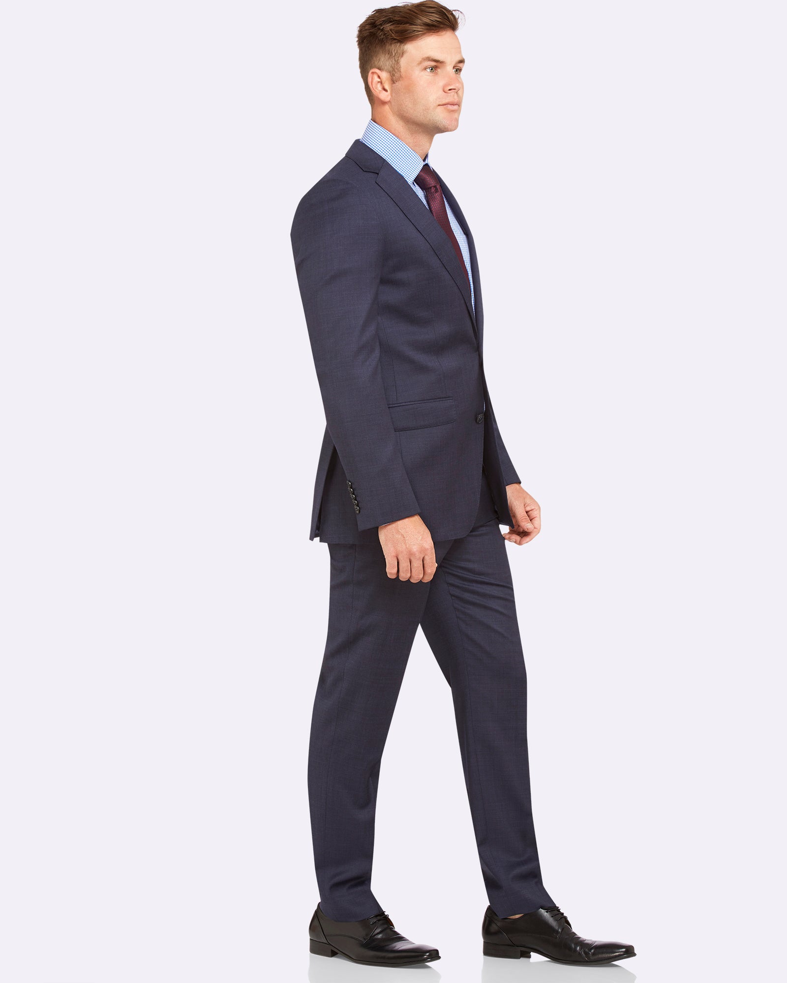 PGH Pharrel Slim Fit Blue Wool Suit Set