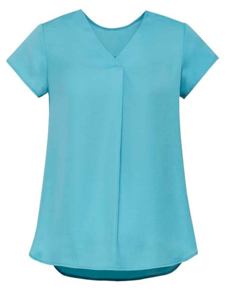 WOMENS KAYLA V-NECK PLEAT BLOUSE   RB967LS