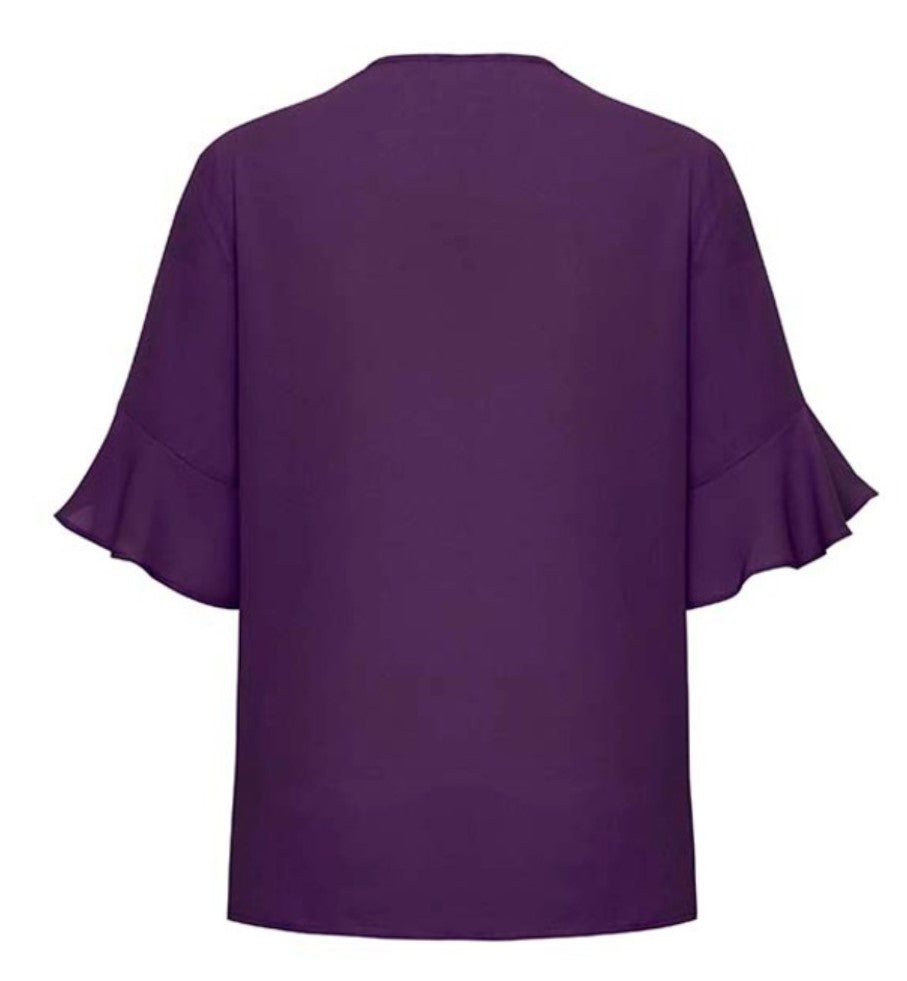 WOMENS ARIA FLUTED SLEEVE BLOUSE   RB966LS