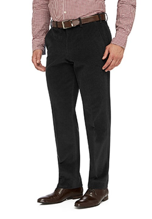 City Club Sutton 12W Cord Pants Charcoal FLP016