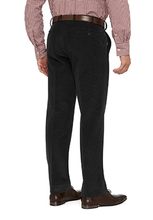 City Club Sutton 12W Cord Pants Charcoal FLP016