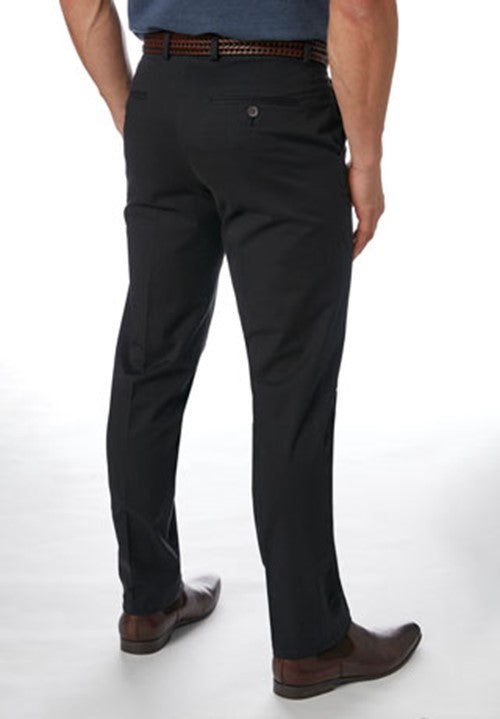 City Club Navigator Cotton Black Chino FLP010