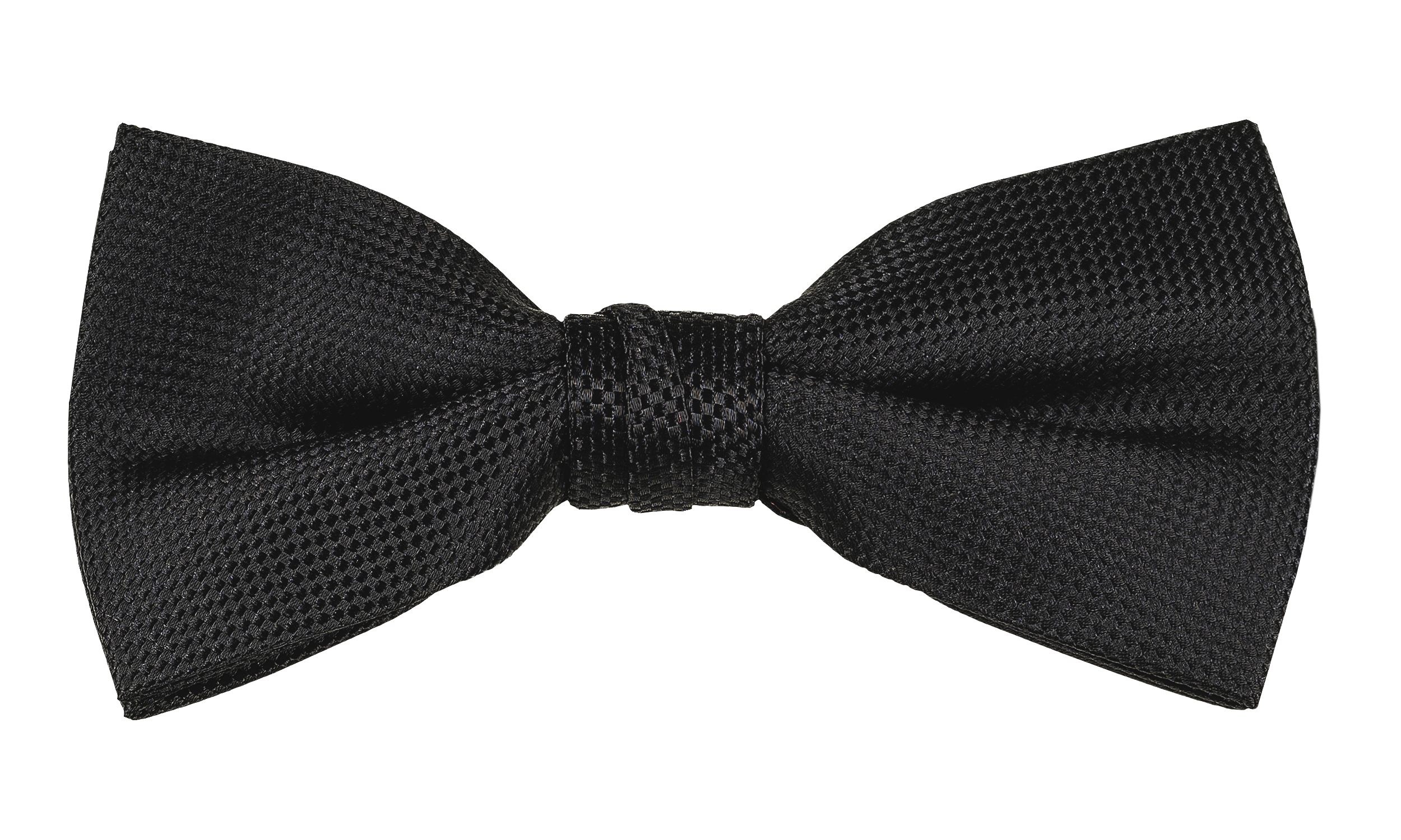 Black Self Pattern Tie, Bow Tie, Handkerchief