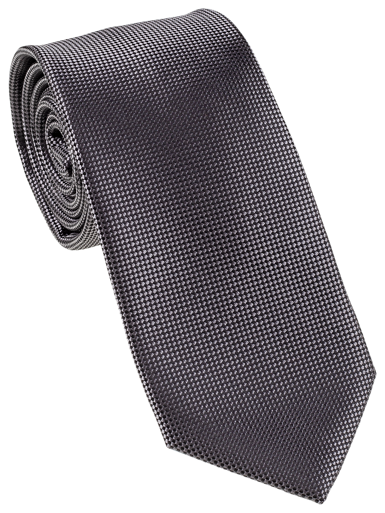 Charcoal Self Pattern Tie, Bow Tie, Handkerchief