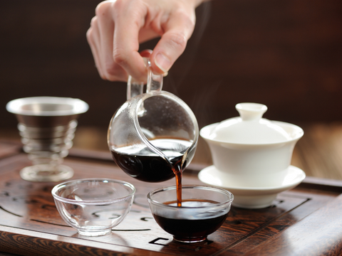Gong Fu Style Tea Brewing in a Gaiwan and Tea Pitcher