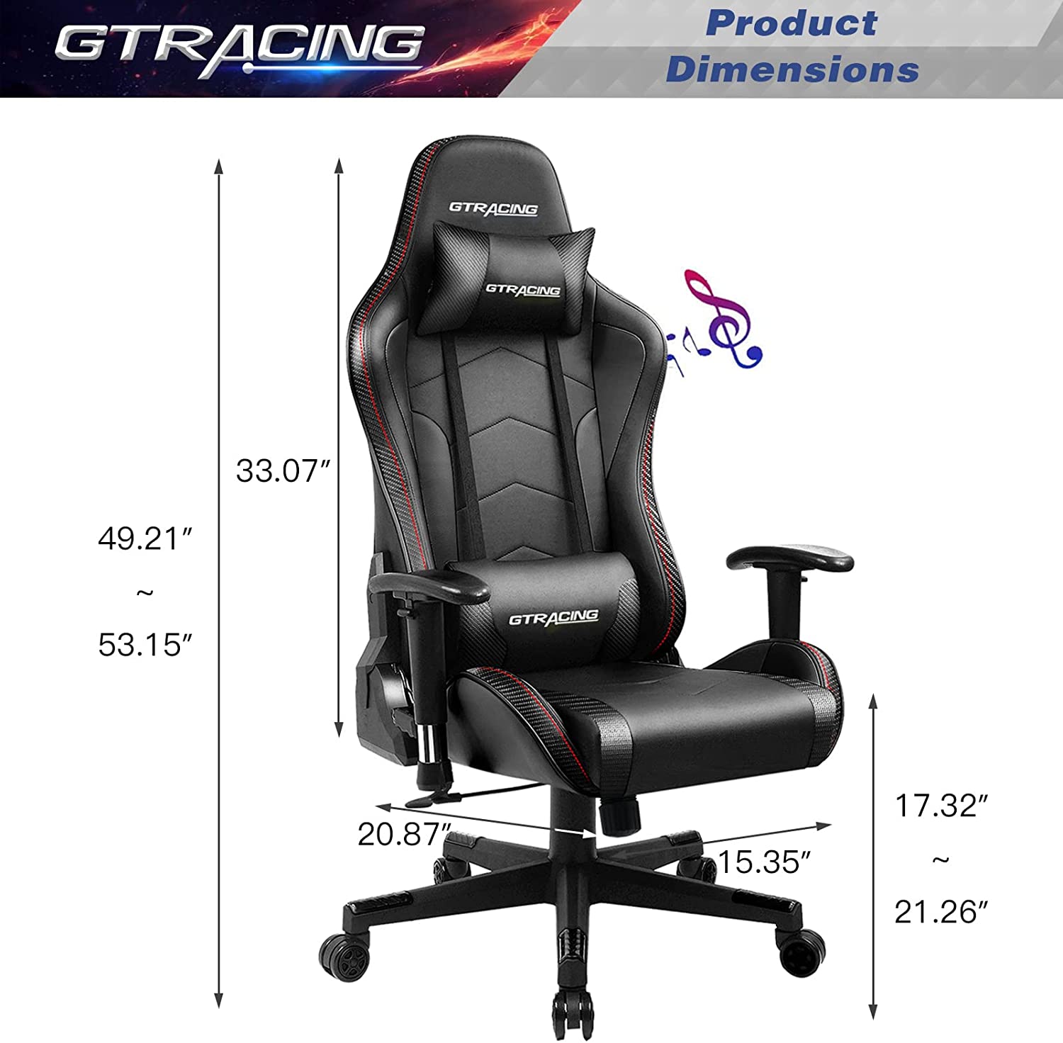 gtracing gaming chair gt890m